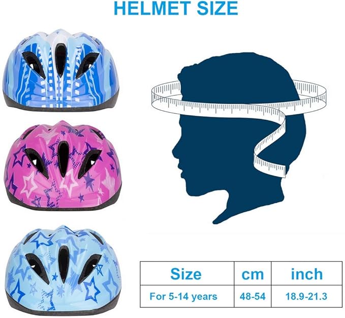 Kid Bicycle Helmets, LX LERMX Kids Bike Helmet Ages 3-5/5-14 Adjustable from Toddler to Youth Size, Durable Kids Bike Helmet with Fun Designs for Boys and Girls-CubbioBaby