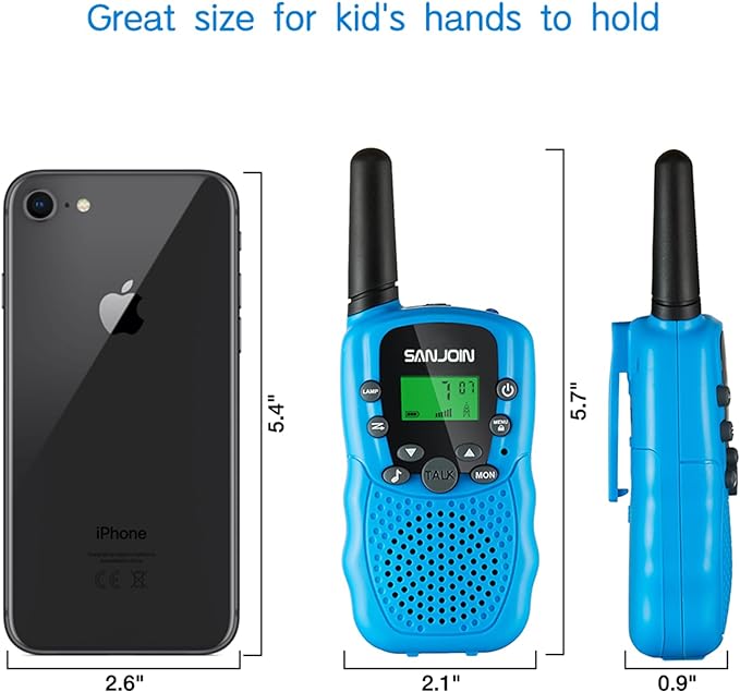 Walkie Talkies for Kids Toys for Boys Girls 4-6, 3 Miles Range Walkie Talkie to Camping, Outdoor 4 Year Old Girl Birthday Gifts for 3 4 5 6 7 Year Old Boy Girl Gifts Age 6-8 (Blue&Pink&Yellow, 3 Pack)