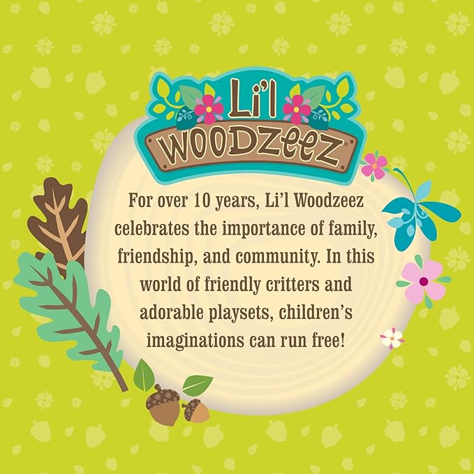 Li'l Woodzeez Master Bedroom & Dining Set – Miniature Furniture and Kitchen Accessories – 26pc Toy Set with Bed, Table, Fridge, and More – Toys for Kids Age 3+