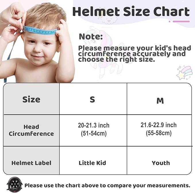Color Gradient Adjustable Kids Bike Helmet Toddler Skateboard Helmets Boys Girls Child Ventilation Helmet for Multi-Sports Skating Cycling Scooter Balance-CubbioBaby