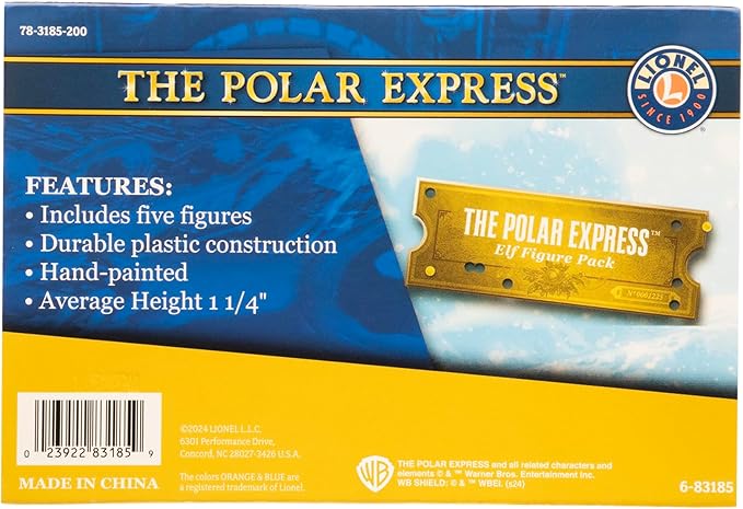 Lionel Warner Brothers The Polar Express Five Piece Miniature Elves Figure Pack Model Train Accessory (683185)
