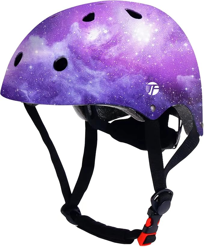 Adjustable Color Gradient Skateboard Helmet for 3-5-8-14+Ages【Toddler Kids Youth Adult】 Girls Boys Woman.Bike Helmet for Multi-Sports Cycling Bicycle Scooter Inline Roller Skate Rollerblading-CubbioBaby