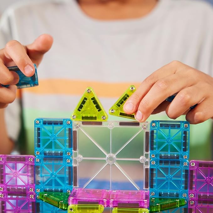 MAGNA-TILES microMAGS Travel Set Deluxe 55-Piece Magnetic Construction Set, The Original Magnetic Building Brand-CubbioBaby