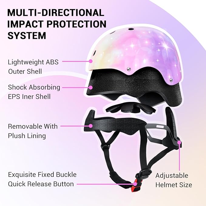 Kids Helmet for 2-3-5-8-14 Ages Girls and Boys, Ventilation and Impact Resistance Toddler Helmet for Multi-Sport Bicycle Scooter Inline Roller Skate and Skateboarding-CubbioBaby