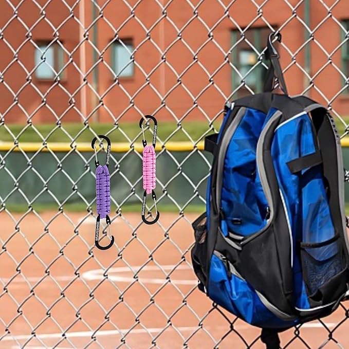 BRAVESHINE Paracord Keychain Carabiner Clip, D Ring Lanyard Hanger Stroller Hook for Water Bottle, Key, Backpacks, Men, Women-CubbioBaby