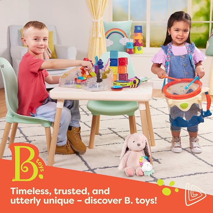 B. toys – Toy Car Keys – Key Fob with Lights & Sounds – Interactive Baby Toy – Pretend Keys for Babies, Toddlers – 10 Months + – FunKeys – Red