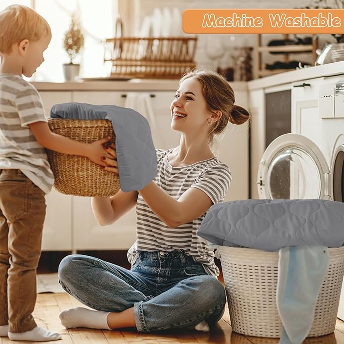 Yoofoss Waterproof Crib Mattress Protector, Quilted Crib Mattress Pad Cover Soft and Breathable, Machine Washable Toddler Mattress Protector for Standard Baby Crib Size 52''x28''-CubbioBaby