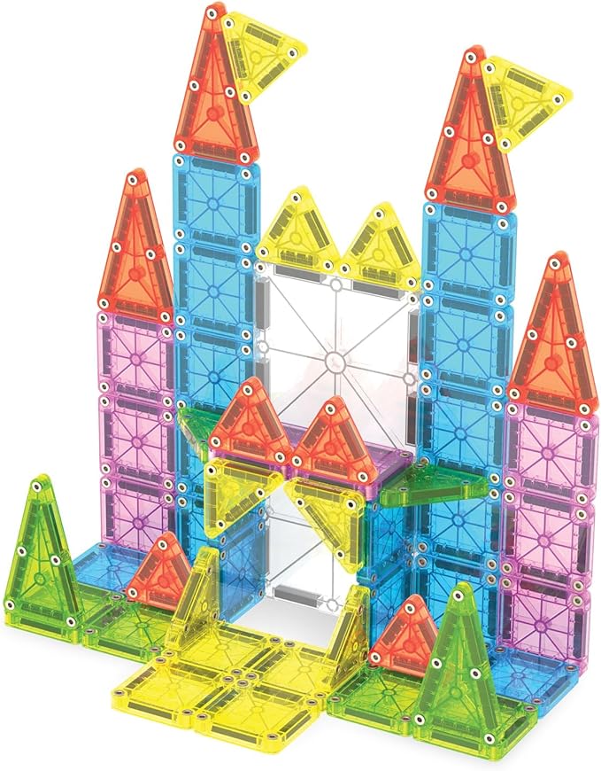 MAGNA-TILES microMAGS Travel Set Deluxe 55-Piece Magnetic Construction Set, The Original Magnetic Building Brand-CubbioBaby