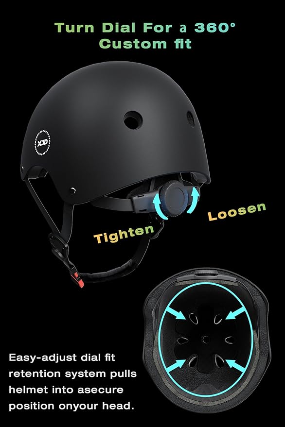 XJD Kids Bike Helmet,Multi-Sport Protective Gear Set for 3-5-8-14 Years Boys Girls with Knee and Elbow Pads Wrist Guards fit Roller Skates,Cycling,Skateboarding,Skating Scooter-CubbioBaby