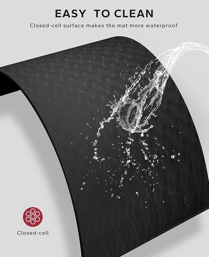 HAPBEAR Extra Large Yoga Mat - 72"x48"/78"x54", 1/4" & 1/3" Thick, Non-Slip, Durable, Eco-Friendly, Wide Exercise Mat for Home Workouts, Yoga, Pilates, Stretching, Meditation (Barefoot Exercise)-CubbioBaby