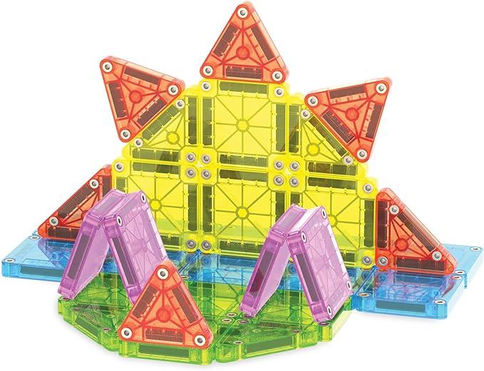 MAGNA-TILES microMAGS Travel Set Deluxe 55-Piece Magnetic Construction Set, The Original Magnetic Building Brand-CubbioBaby
