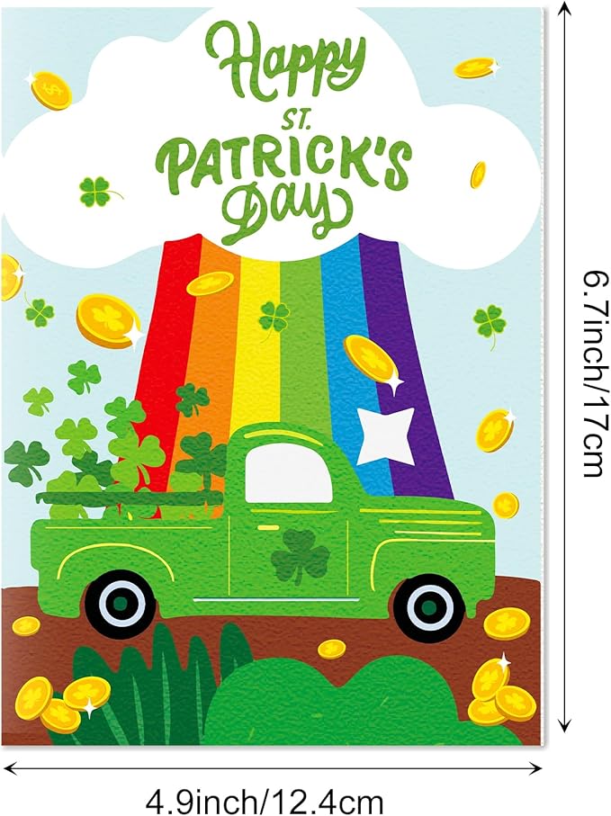 littkeef cliaet 12 Pcs St. Patrick's Day Coloring Books Dinosaur Party Favors Bunnies Bulk Mini Coloring Books Bulk for Kids DIY Art Drawing Activity Book Set for Themed Birthday Party Supplies