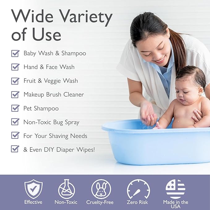 SoCal Suds & Company - Organic Foaming Baby Wash & Shampoo - Gentle Cleansing Newborn Body & Hair Soap for Sensitive Skin - Clean Natural Soothing Ingredients - Lavender, 6oz, 2-Pack-CubbioBaby