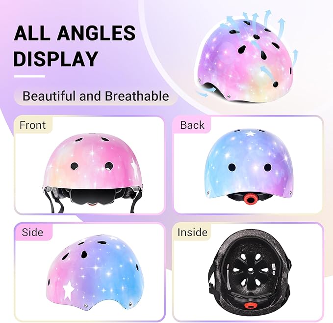 Kids Helmet for 2-3-5-8-14 Ages Girls and Boys, Ventilation and Impact Resistance Toddler Helmet for Multi-Sport Bicycle Scooter Inline Roller Skate and Skateboarding-CubbioBaby