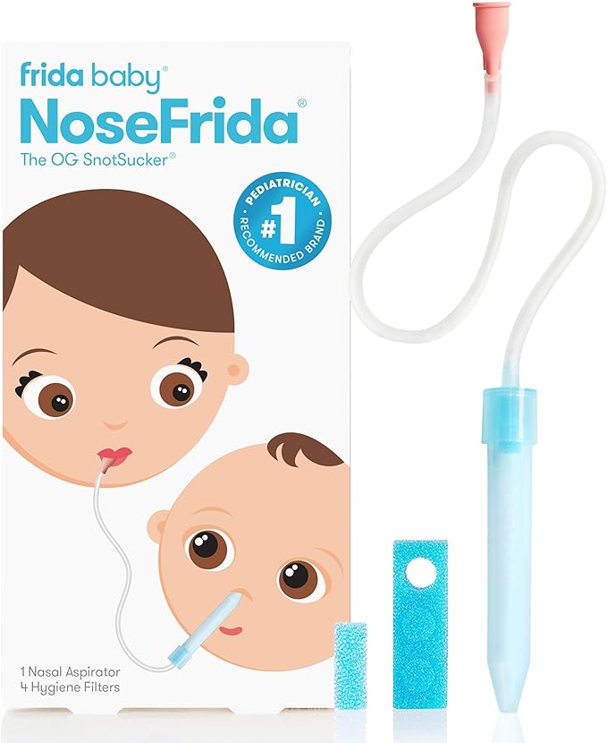 Frida Baby NoseFrida SnotSucker for Baby, Nasal Aspirator for Baby, Nose Sucker Baby Nasal Aspirator to Help Baby Breathe Easy-CubbioBaby