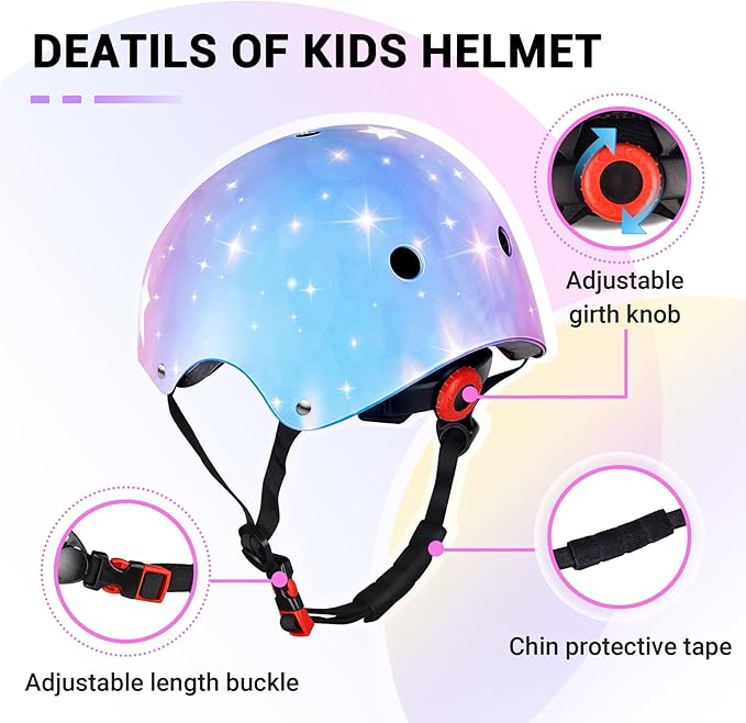 Kids Helmet for 2-3-5-8-14 Ages Girls and Boys, Ventilation and Impact Resistance Toddler Helmet for Multi-Sport Bicycle Scooter Inline Roller Skate and Skateboarding-CubbioBaby