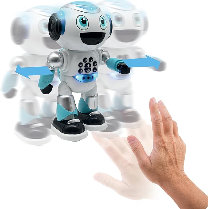 LEXiBOOK - Powerman Advance - Remote Control Robot, Interactive and Educational Toy for Children, Walks, Dances, Plays Music, Makes and Tells Stories, Educational quizzes, STEM programmable - ROB28EN