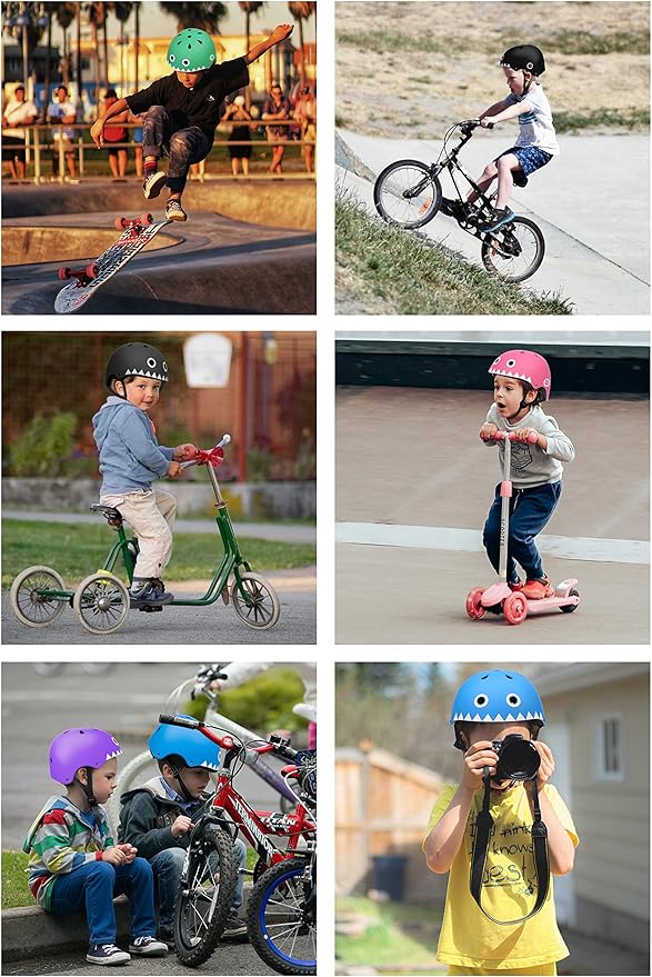 XJD Kids Bike Helmet,Multi-Sport Protective Gear Set for 3-5-8-14 Years Boys Girls with Knee and Elbow Pads Wrist Guards fit Roller Skates,Cycling,Skateboarding,Skating Scooter-CubbioBaby
