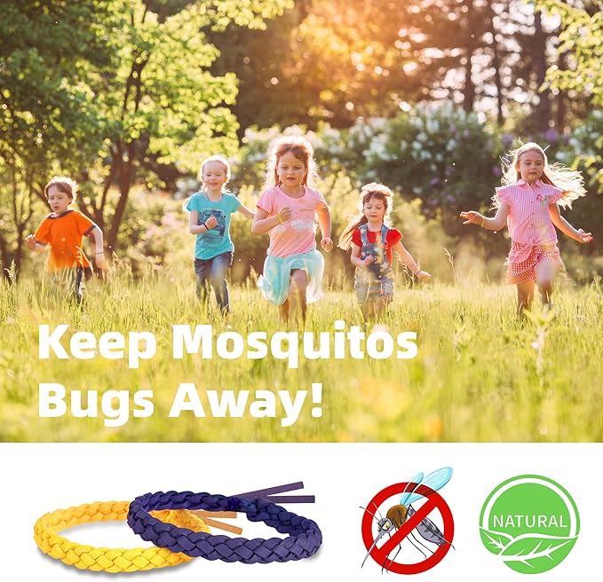 Mosquito Repellent Bracelets, DEET-Free, Individually Wrapped PU Leather Insect & Bug Repellent Wrist Bands (Pack of 24)-CubbioBaby