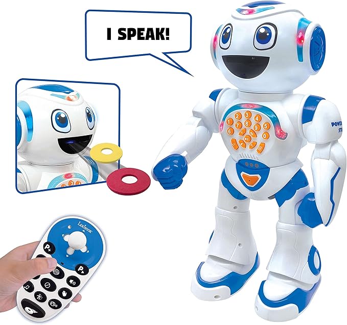 LEXiBOOK Powerman Star - Remote Control Walking Talking Toy Robot STEM Programmable for Kids 4+ - ROB85EN