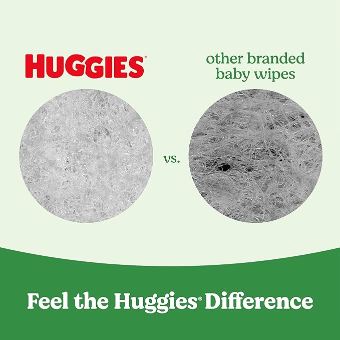 Huggies Natural Care Sensitive Baby Wipes, Unscented, Hypoallergenic, 99% Purified Water, 15 Flip-Top Packs (960 Wipes Total)-CubbioBaby