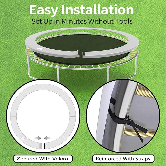 16FT/15FT/14FT/12FT/10FT Trampoline Safety Pad Replacement, Round Trampoline Spring Protection Cover, Fits 16FT/15FT/14FT/12FT/10FT Frames, Water-Resistant Trampoline Accessories-CubbioBaby