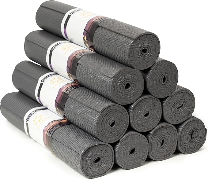 Sunshine Yoga Voyage Yoga Mat, 10 Pack, 72" x 24" Professional Studio and Gym Bulk Yoga Mats, 5mm Thick, Durable, Anti-Tear, Non Slip Fitness and Exercise Mats-CubbioBaby