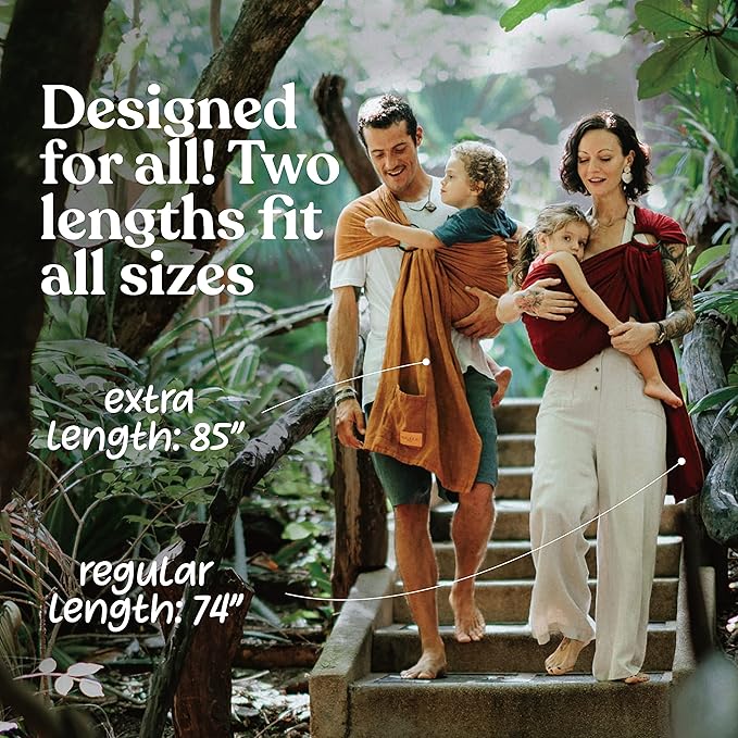 Nalakai Luxury Ring Sling Baby Carrier, Soft Linen Blend Baby Sling, Baby Wrap, Wear Your Little One Close to Your Heart, Comfort, Style-CubbioBaby