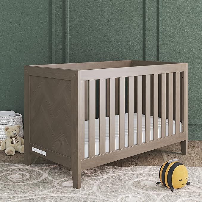 Child Craft Kieran 3 in 1 Convertible Crib, Baby Crib Converts to Day Bed, Toddler Bed, 3 Adjustable Mattress Positions, Non-Toxic, Baby Safe Finish (Crescent Gray)-CubbioBaby