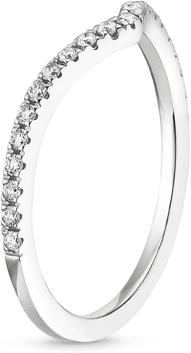 Wedding Ring Set Engagement Ring Bridal Set 2 CT Center Round Cut Moissanite Engagement Rings for Women Platinum Plated Silver Free Engraving