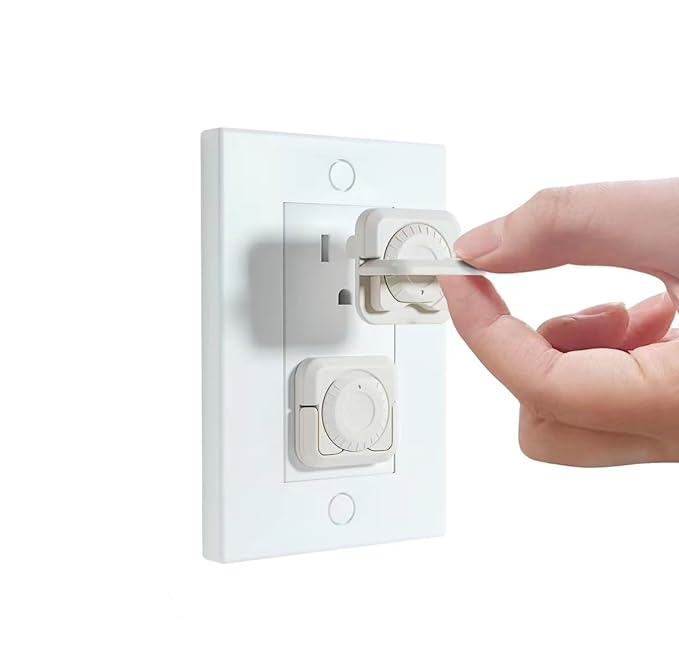Outlet Cover Baby proofing -32 Pack Plug Covers for Electrical Outlets with Dual Safety Locks, Child Proof Outlet Covers Improved Baby proofing outlets-CubbioBaby