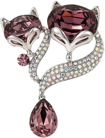 Animal Brooch for Women Girls 18k Gold Plated Animal Brooch Pin Rhinestone Animal Brooch Lapel Pin Jewelry Thanksgiving Day Birthday Wedding Gifts for Mom Wife