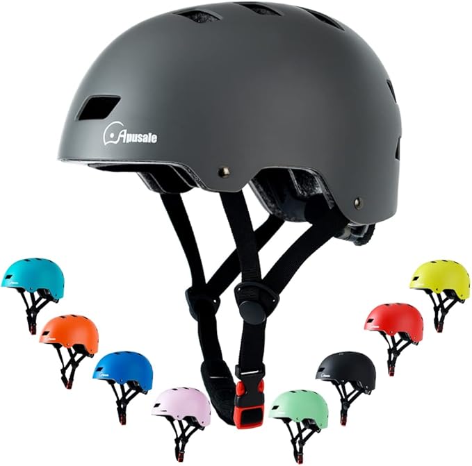 Bike Skateboard Helmet, Adjustable and Multi-Sport for Skate Scooter, 3 Sizes for Adult Youth Kids Toddler-CubbioBaby