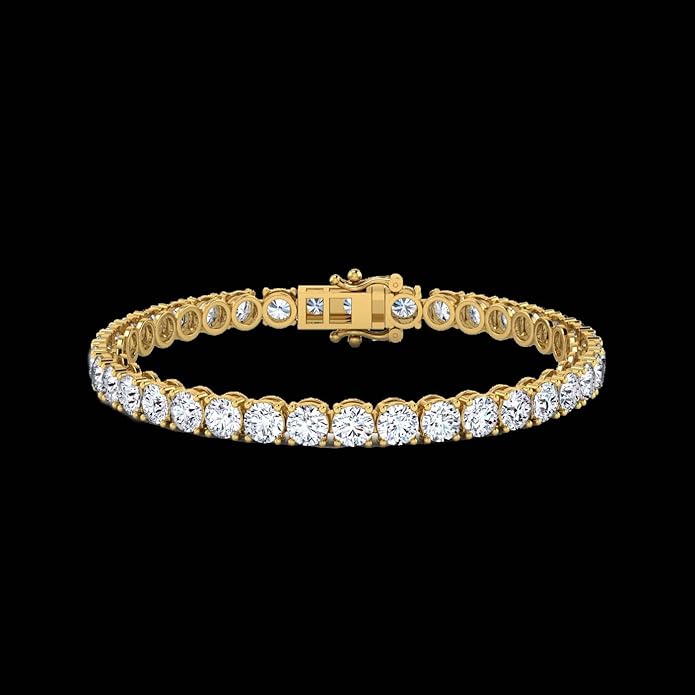 0.50-15 Carat Lab Grown Classic Diamond Tennis Bracelet 4 Prong Setting Luxury Collection (F-G Color, SI Clarity) Length- 7 Inch