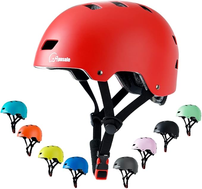 Bike Skateboard Helmet, Adjustable and Multi-Sport for Skate Scooter, 3 Sizes for Adult Youth Kids Toddler-CubbioBaby