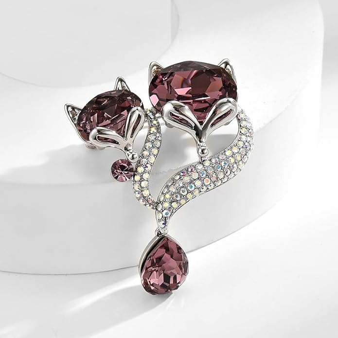 Animal Brooch for Women Girls 18k Gold Plated Animal Brooch Pin Rhinestone Animal Brooch Lapel Pin Jewelry Thanksgiving Day Birthday Wedding Gifts for Mom Wife