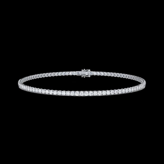0.50-15 Carat Lab Grown Classic Diamond Tennis Bracelet 4 Prong Setting Luxury Collection (F-G Color, SI Clarity) Length- 7 Inch