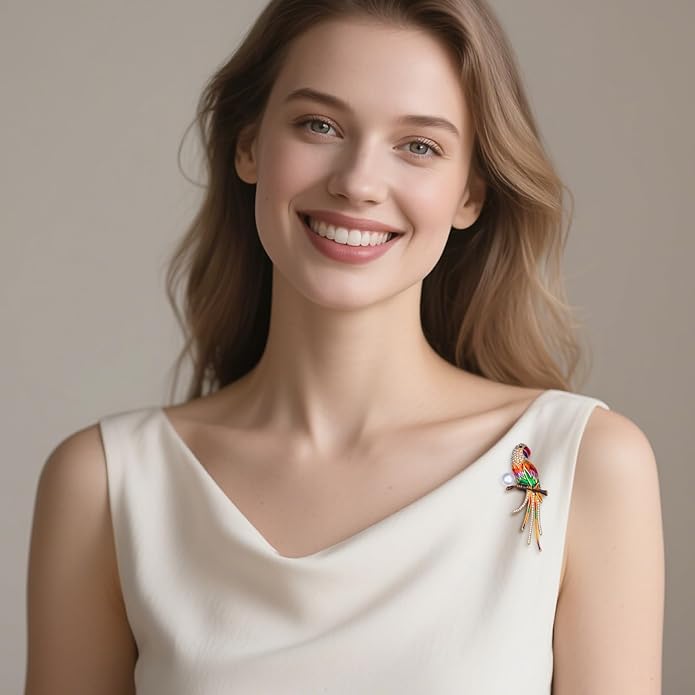 Bird Theme Brooch Pin Cute Bird Animal Brooches Accessories Christmas Birthday Gift for Women