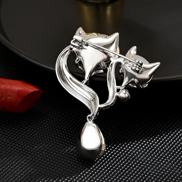 Animal Brooch for Women Girls 18k Gold Plated Animal Brooch Pin Rhinestone Animal Brooch Lapel Pin Jewelry Thanksgiving Day Birthday Wedding Gifts for Mom Wife