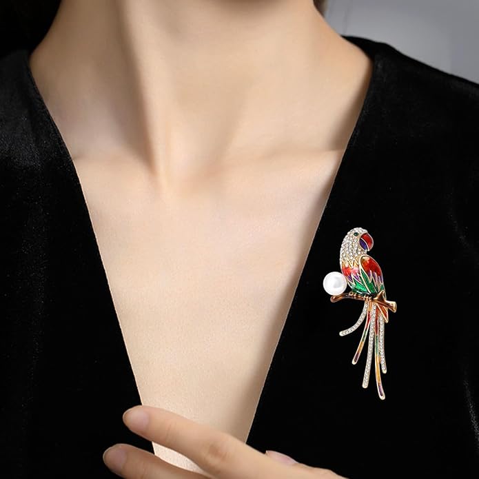 Bird Theme Brooch Pin Cute Bird Animal Brooches Accessories Christmas Birthday Gift for Women