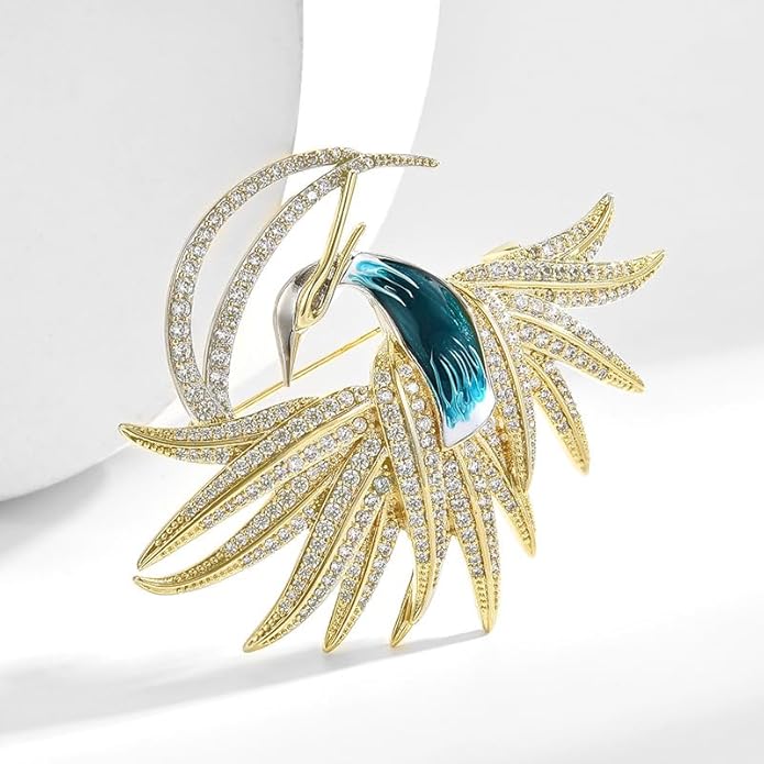 Animal Brooch for Women Girls 18k Gold Plated Animal Brooch Pin Rhinestone Animal Brooch Lapel Pin Jewelry Thanksgiving Day Birthday Wedding Gifts for Mom Wife