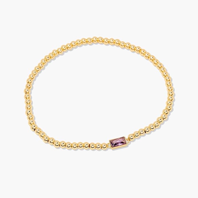 Brook & York Kylie Women's Birthstone Bead Bracelet - Custom Jewelry - Personalized Birthday Gift - Gifts for Mom