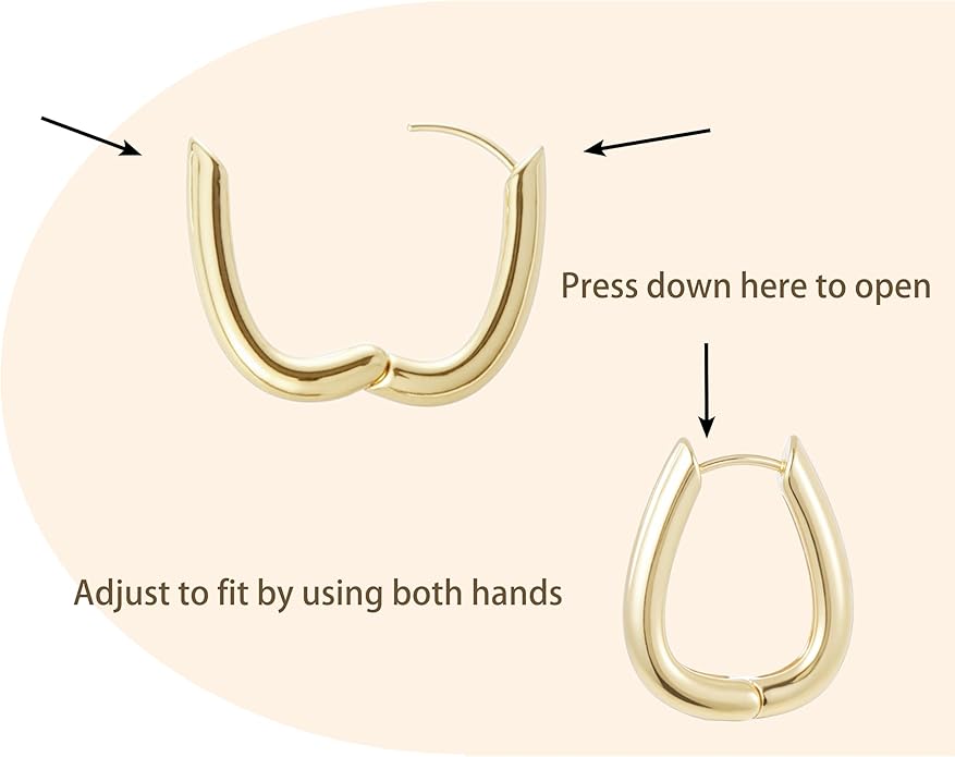 3 Pairs Gold Plated Hoop Earrings Set for Wonmen Trendy,With Butterfly & Bow Design,Jewelry Gift for Everyday, Party, Work