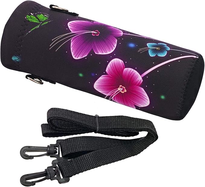 RICHEN Neoprene Water Bottle Carrier Bag with Adjustable Shoulder Strap,Insulated Water Bottle Cover for Stainless Steel/Glass/Plastic Bottles-CubbioBaby