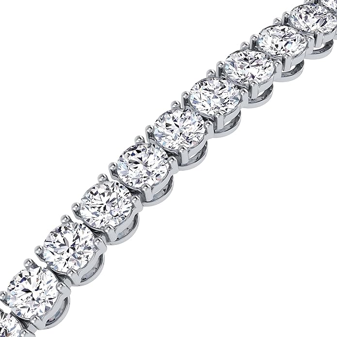 0.50-15 Carat Lab Grown Classic Diamond Tennis Bracelet 4 Prong Setting Luxury Collection (F-G Color, SI Clarity) Length- 7 Inch