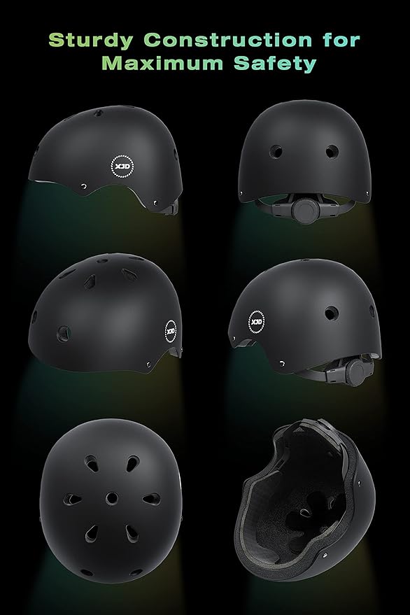 XJD Kids Bike Helmet,Multi-Sport Protective Gear Set for 3-5-8-14 Years Boys Girls with Knee and Elbow Pads Wrist Guards fit Roller Skates,Cycling,Skateboarding,Skating Scooter-CubbioBaby