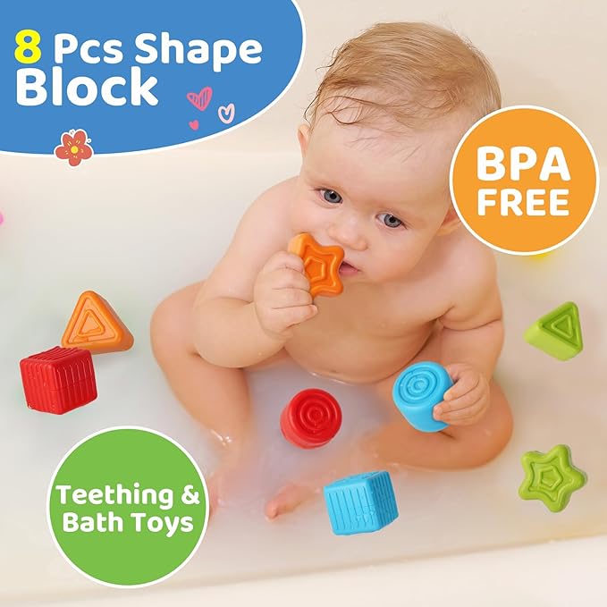 LiKee Montessori Toys for 1+ Years Old, Shape Sorter Baby Toys for Girls Boys Birthday, Colorful 1 2 3 Years Infant Toddler Toy, Learning & Fine Motor Skills 18+ Months (Large Cube)