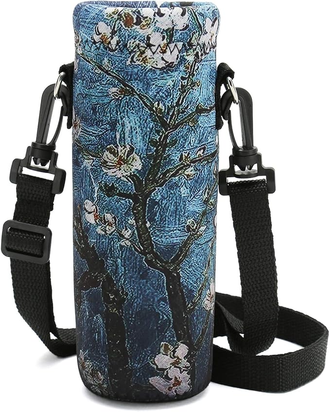 RICHEN Neoprene Water Bottle Carrier Bag with Adjustable Shoulder Strap,Insulated Water Bottle Cover for Stainless Steel/Glass/Plastic Bottles-CubbioBaby