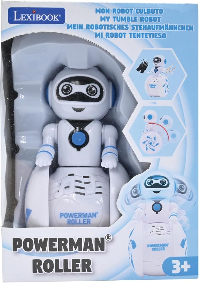 LEXiBOOK, Powerman® Roller, My Tumble Robot, Light and Sound Effects, Built-in Gyroscope, ROB01