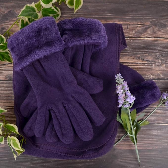 boxed-gifts Women's Warm Fleece Winter - Women's Hat and Glove Set + Hats Gloves Scarves for Women